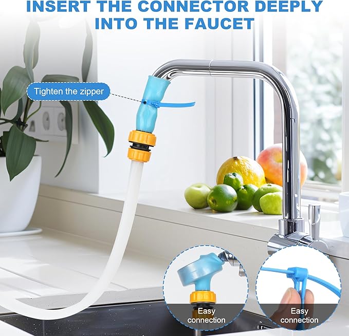 Handheld Shower Head with 6 Ft Hose Slip-On Faucet Attachment for Pet Bathing Kitchen and Utility Sink