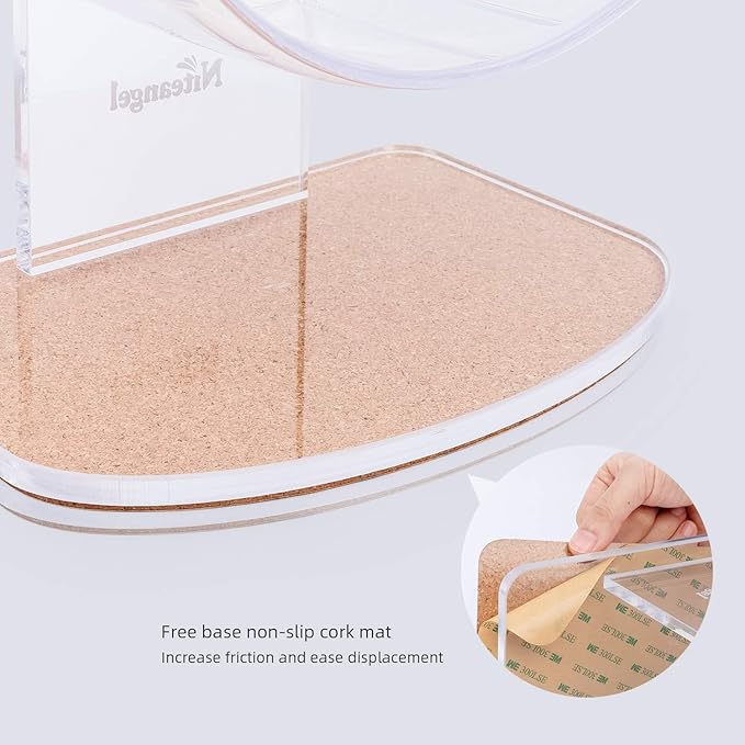 Niteangel Super-Silent Hamster Exercise Wheels: - Quiet Spinner Hamster Running Wheels with Adjustable Stand for Hamsters Gerbils Mice Or Other Small Animals (M, Brown)