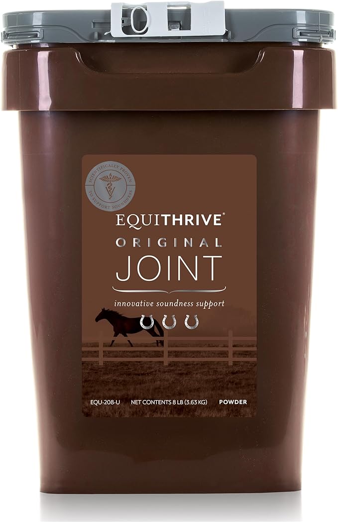 Equithrive Original Joint Supplement Powder with Resveratrol and Hyaluronic Acid for Horses, Equine Care, 8 lbs