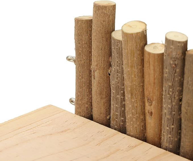 Hamster Cage Platform, Decorative Wooden Small Pet Activity Playground with Ladder, Hamster Wooden Platform for Squirrel Guinea Pig Golden Bear Sugar Glider