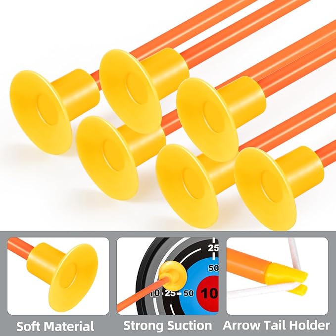TEMI Bow and Arrow Set for Kids - Archery Toy Set - LED Light Up with Suction Cup Arrows, Target & Quiver, Indoor and Outdoor Toys for Children Boys Girls
