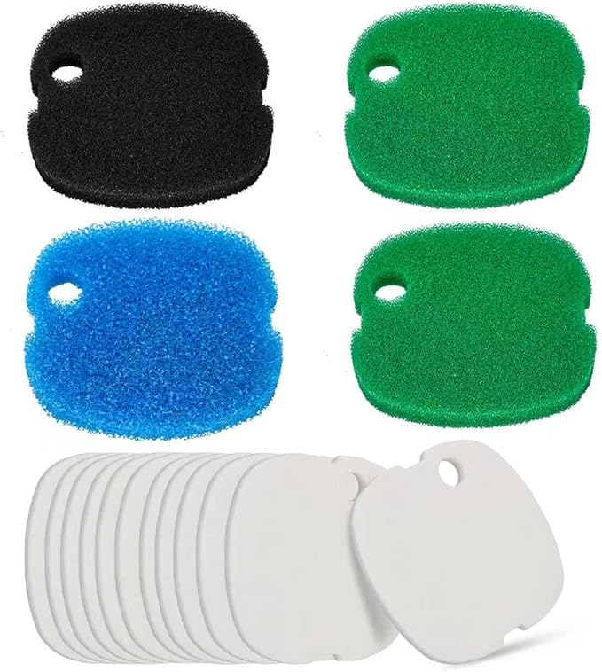 16 PCS Replacement Canister Filter Pads Compatible with SUNSUN HW-302/505A Polar Aurora 265 GPH CF-300, Aquarium Filter Sponge Pad Fish Tank Bio Floss Media