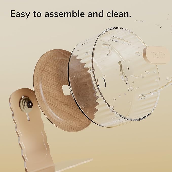 Silent Hamster Wheel 10.5 Inch Dual-Bearings Quiet Running Exercise Wheels with Wood Grain Backboard, Height Adjustable for Syrian Hamsters, Gerbils, Mice, Hedgehog, Lemmings, Warm Brown