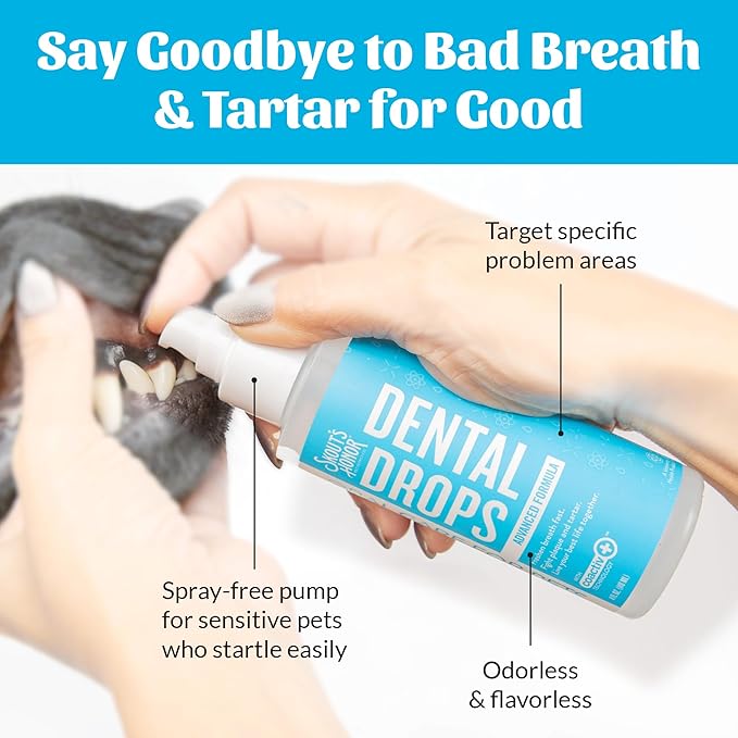 SKOUT'S HONOR Advanced Dental Drops - Fights Plaque and Tartar, Freshens Breath Fast, No Brushing Required, 4oz