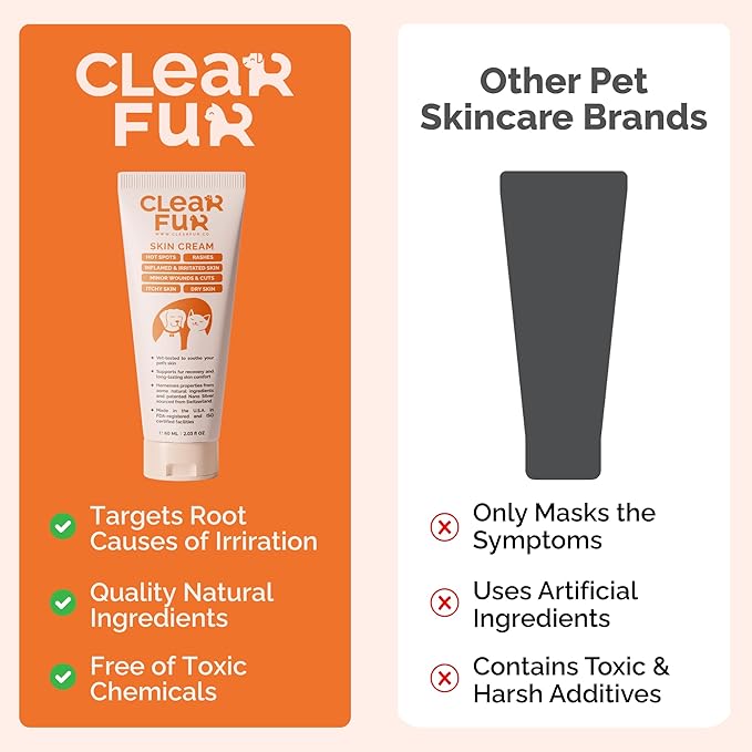 Hot Spot & Itch Relief Skin Cream for Dogs & Cats | Fast & Lasting Relief | Treats the Source | Natural Ingredients & Colloidal Silver | Vet-Recommended | Safe & Non-Toxic | Made in USA (2oz)