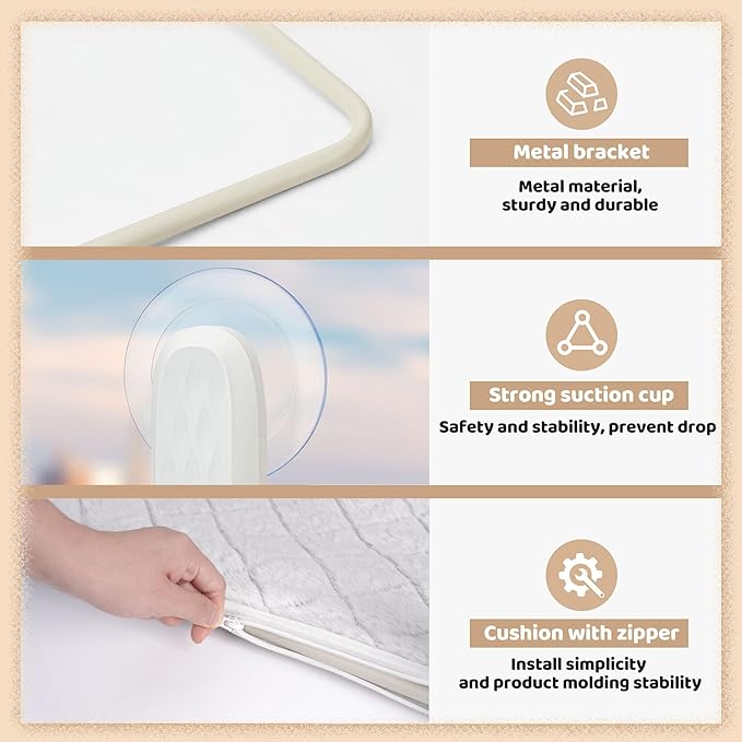 Cat Window Perch & Hammock - Exquisite Soft Wool Fleece, Safe & Comfortable Design with 4 Strong Suction Cups - Ideal for Large Cats (High-Grade Gray, Extra Large)