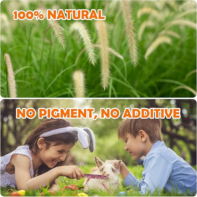 Sofier 32Pcs Timothy Hay Sticks 320g for Rabbit, Guinea Pig, Hamster - Natural Handmade Treats and Chews for Teeth - Chinchilla, Rat, Gerbil Toys