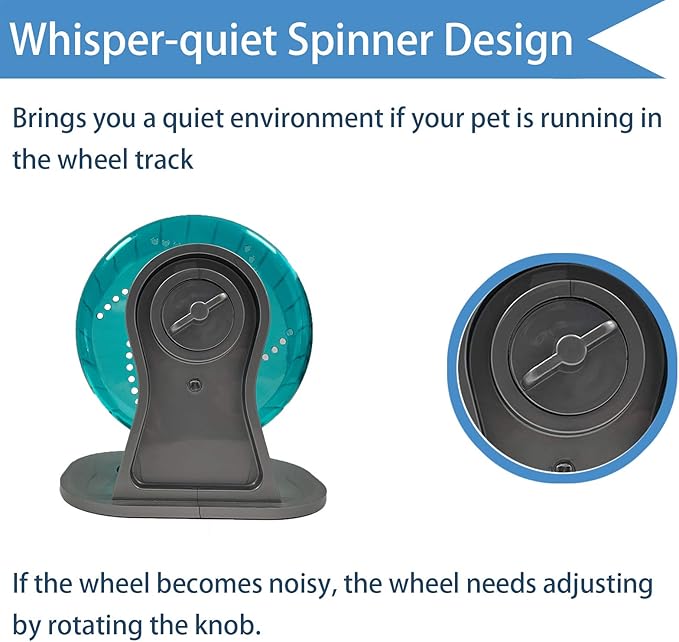 Petest Hamster Exercise Wheel, Silent Spinner Hamster Running Wheels, Diameter 6.7 inch, Green