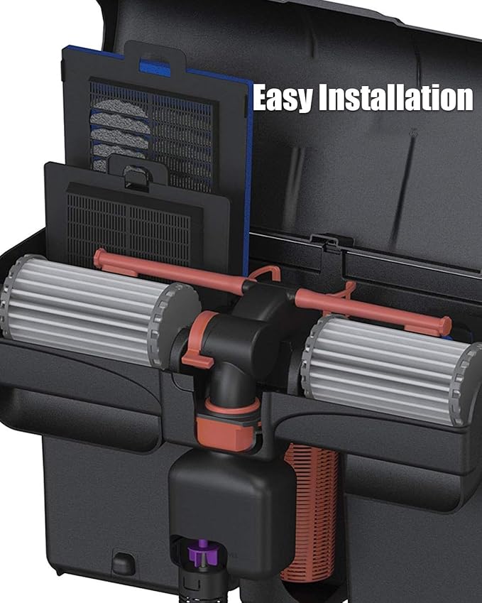 ULZOZN 2PCS Aquarium Fish Tank Filters with 2PCS Rite-Size C Cartridge Fit for Marineland Penguin 200 350 200B 350B, Biowheel Aquarium Filters Replace PRBW2350B