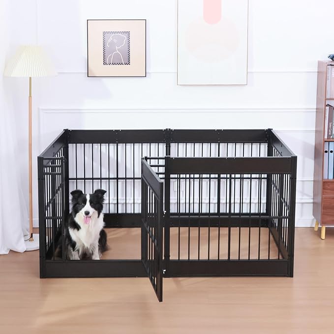 Dog Playpen, 31.5" Height Dog Pen Indoor, Heavy Duty, Safe and Sturdy, Furniture Style Puppy playpen