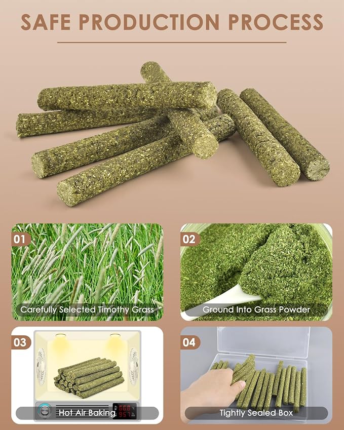 Bissap 22PCS Rabbit Chew Sticks, Mixed Natural Timothy Hay Flower Rose Dahlberg Daisy and Forget-me-not Chew Toys Treats for Bunny Chinchilla Guinea Pig Hamster and Other Small Pets Molar Snacks