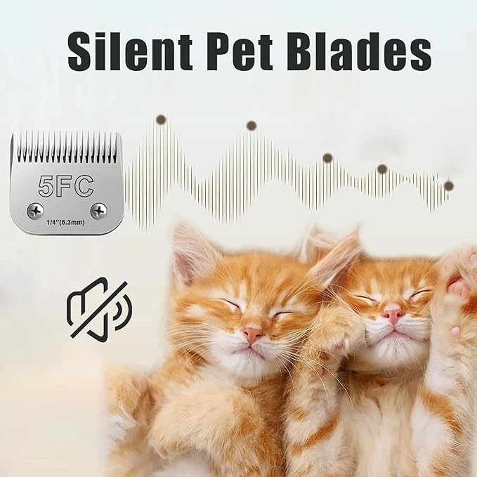10 Blades for Dog Grooming Blades Compatible with Andis,Oster A5,Wahl km10 Dog Clippers,Size-#10, 1/16-Inch Cut Length (4PCS-#3FC+4FC+5FC+7FC)