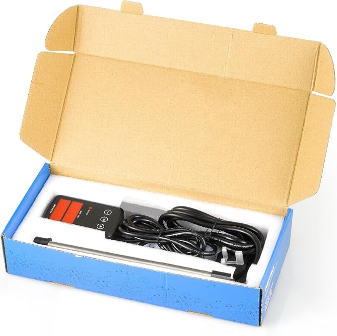 Titanium Aquarium Heater 500W, Submersible Fish Tank Heater with Digital Display Temperature Controller, 0℃-40℃ Adjustable, Fast Heating for 65 ~ 95 Gal Saltwater Freshwater Fish Tank, MX-9016(500W)