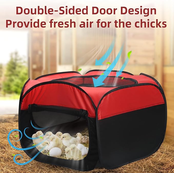 Chicken Brooder Box for Chick Starter Kit, 12.8 * 17.8 inch Large Brooder Heating Plate, Brooding Up to 30 Baby Chicks, Chicks Feeder&Waterer, Nesting Pad, Perch, All-in-1 Chicken Brooder Set