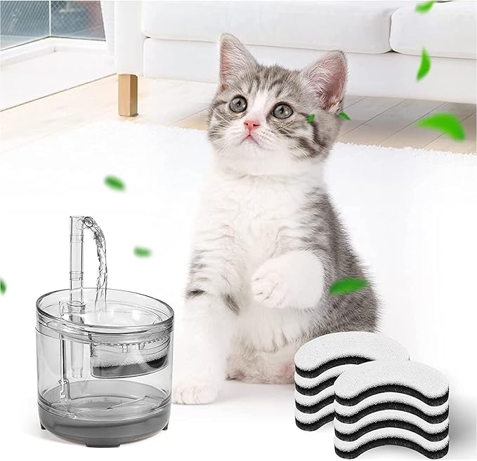 Cat Water Fountain Filters, 16 Pack Pet Fountain Replacement Foam Sponge Pre-Filters Fit for Clear Cat Water Fountain, Dog Dispenser