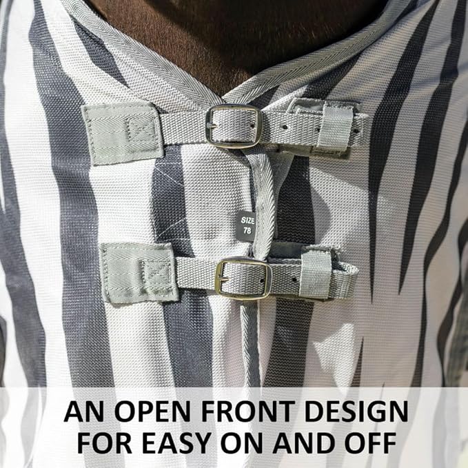 Schneiders Soft Interlock Mesh II Zebra Horse Fly Sheets | Striking Zebra Pattern for Fly Deterrence & Superior UV Protection