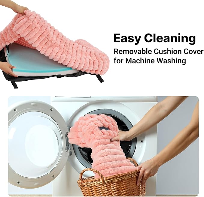 Veehoo Elevated Dog Bed with Bolster Cushion, Fluffy Plush Dog Couch Beds for Small Dogs, Cats, Washable Raised Pet Cot with Non-Slip Feet for Indoor or Patios Use, 30 x 20 Inches, Pink