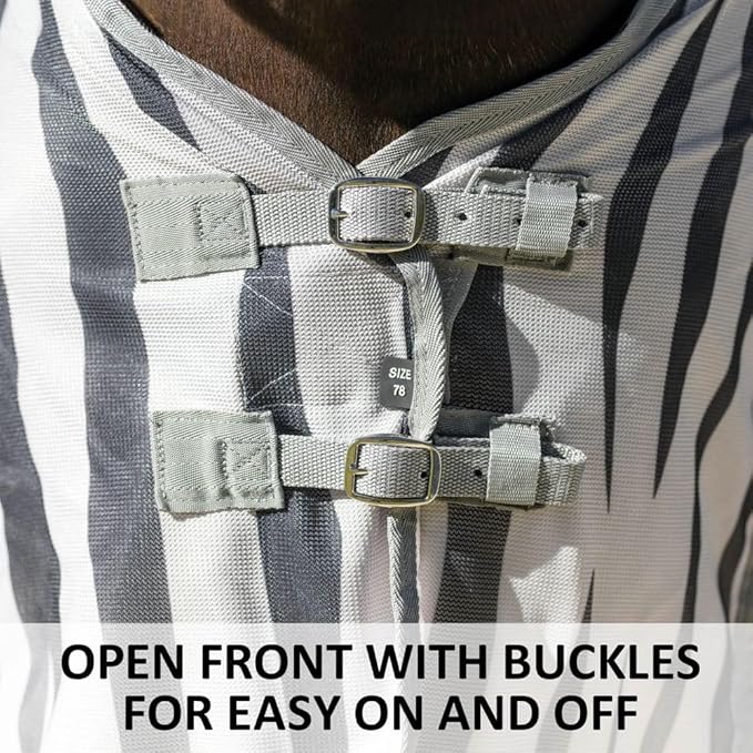 Schneiders Soft Interlock Mesh II Zebra Horse Fly Sheets | Striking Zebra Pattern for Fly Deterrence & Superior UV Protection