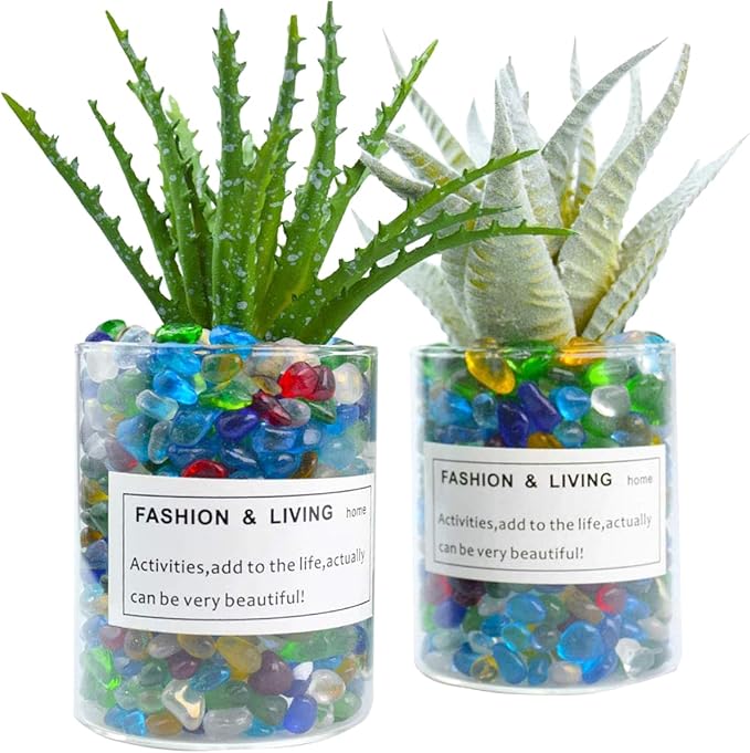 1 Lb (460 g) Colorful Sea Glass Stones Irregular Rainbow Glass Pebble Decorative Rock Quartz Tumbled Gemstone Chips for Aquarium Decoration/Vase Filler/Jewelry Making/Handwork Craft/Gems Display