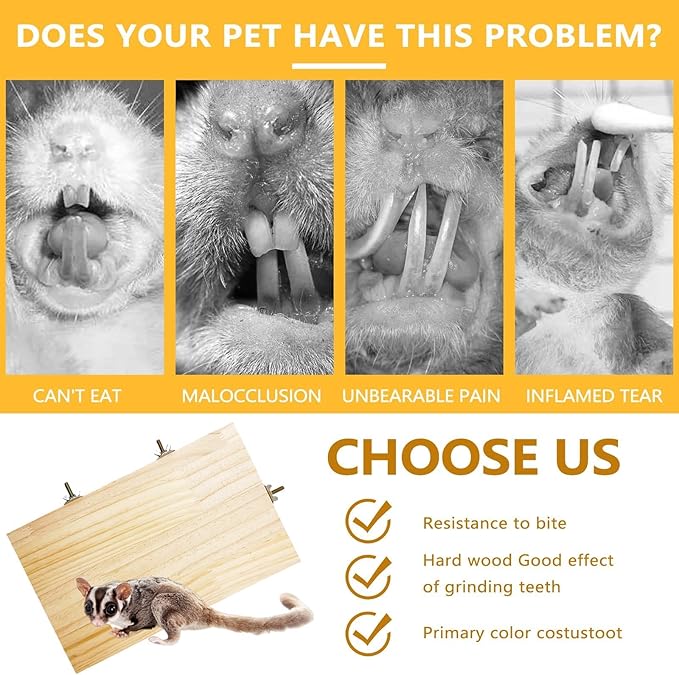 Chinchilla Wooden Platform Ledge 13 × 8 ’’ Bird Perch Stand Shelf 2PCS Large Platform for Ferret Rabbit Guinea Pig Conure Hamster Parrot Macaw Cockatiel