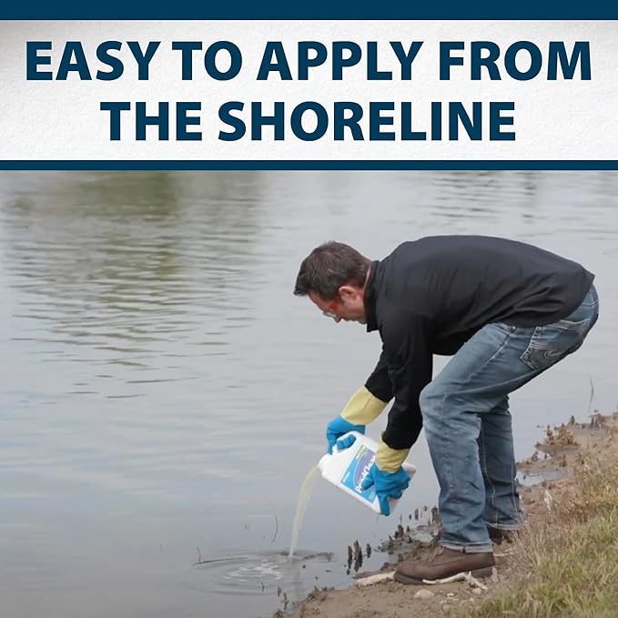 Airmax PondClear Liquid Bacteria for Lakes, Ponds & Water Garden Treatments, Natural Bio Clarifier & Cleaner for Crystal Clear Water, Remove Nutrients & Noxious Odor, Fish, Pet & Plant Safe, 1 Gallon