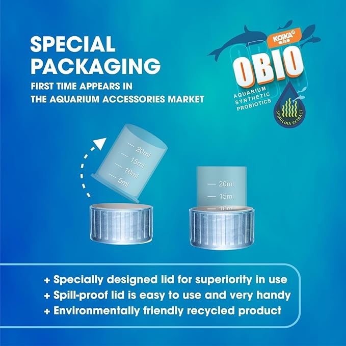 KOIKA OBIO Aquarium Water Treatment, Quick Effect (After 8-10 Hours), Improvement of Digestion and Immune Systems of Fish & Shrimp (Liquid, 180ml (6.08 fl oz))