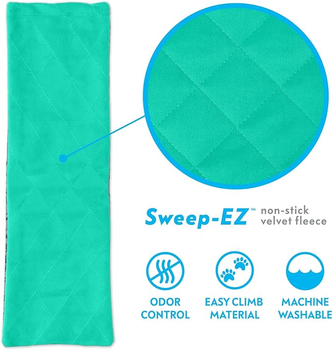 Paw Inspired® Fleece Liners for Ferret Nation, Critter Nation * Cage Ramp for Ferrets, Rats, Chinchillas, Hedgehogs & Other Small Animals (Green, Ramp Cover - 3 Pack)