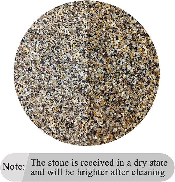 10 lbs Aquarium Sand, 1/16 Inch Fish Tank Gravel. Decorative Coarse Sand Pea Gravel for Aquarium Substrate, Terrariums, Vase, Plant, Soil Cover and Outdoor Landscaping Small River Rocks