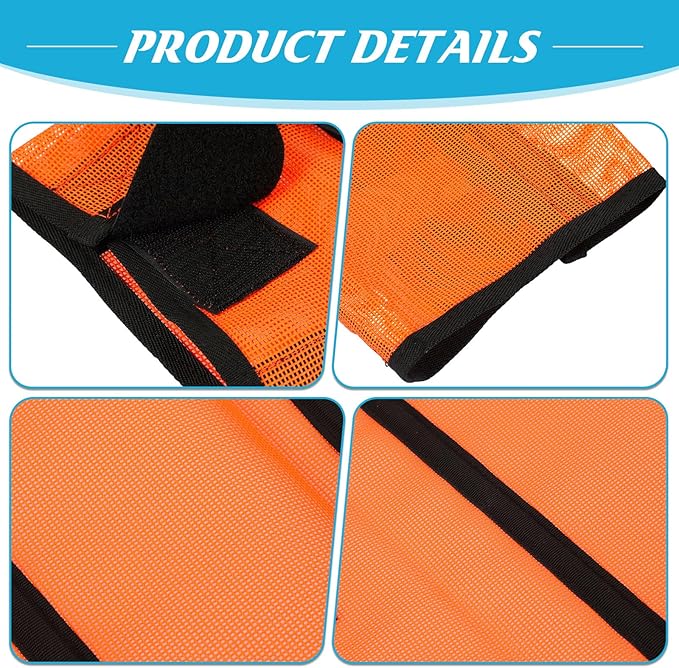 Jexine 12 Fly Boots for Horse Set of 12 Loose Breathable Mesh Horse Fly Sheets Protective Horse Leg Wraps Leggings for Preventing Flies and Mosquitoes Bites (Pink, Blue, Orange)