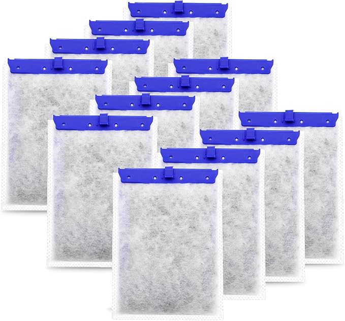 12 Pack Aquarium Filter Cartridge Compatible with Whisper Power Filters,Large Replacement Filter Cartridges for PF20/PF30/PF40/PF60