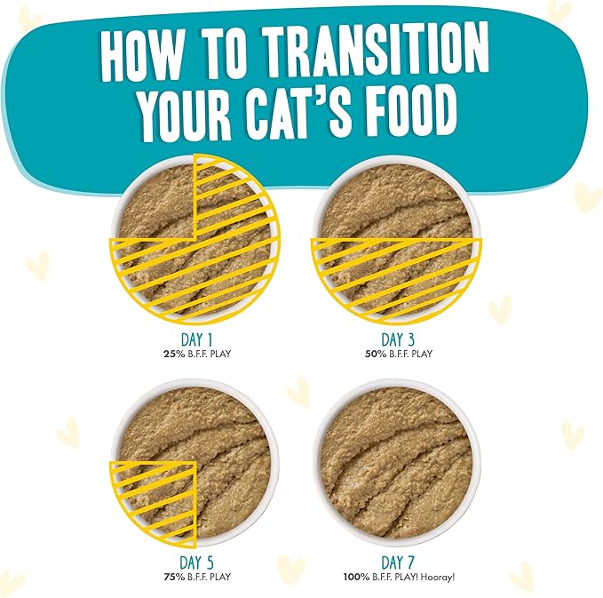 Weruva B.F.F. Play - Best Feline Friend Paté Lovers, Aw Yeah!, Chicken & Turkey Topsy Turvy with Chicken & Turkey, 2.8oz Can (Pack of 12)