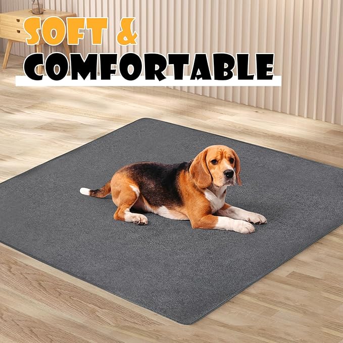 1 Pack Extra Large Washable Pee Pads for Dogs 72"x72" Reusable Dog Mat for Floor Non-Slip Waterproof Pee Pads for Dogs Fast Absorbent Pet Whelping Pads Puppy Playpen Mat for Incontinence, Housebreak
