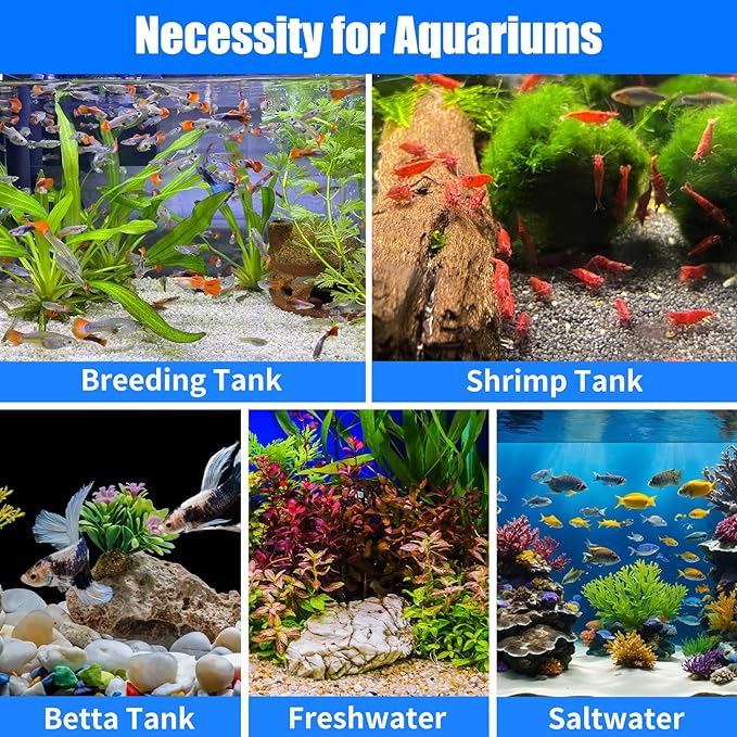 AQUANEAT 12-Pack Pre-Filter Sponge for Aquarium Shrimp Fry Fish Tank Filter Intake 0.4 Inch, Replacement Foam Cover