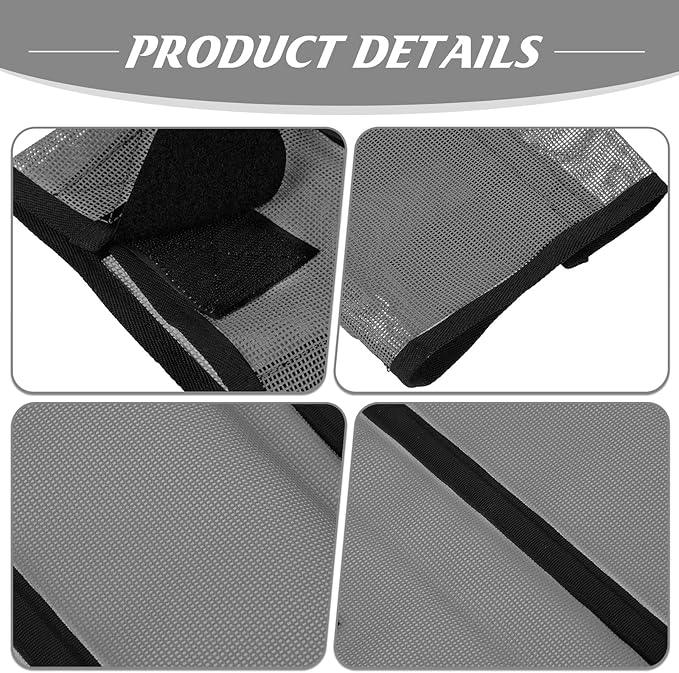 Jexine 12 Fly Boots for Horse Set of 12 Loose Breathable Mesh Horse Fly Sheets Protective Horse Leg Wraps Leggings for Preventing Flies and Mosquitoes Bites (Gray)