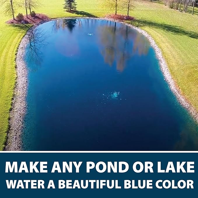Airmax Pond Dye Packets Nature's Blue Colorant for Large Pond & Lake, Beneficial UV Blocking Color Concentrate, Maintain Clean & Clear Water, Fish & Animal Safe, 16 Soluble Packets