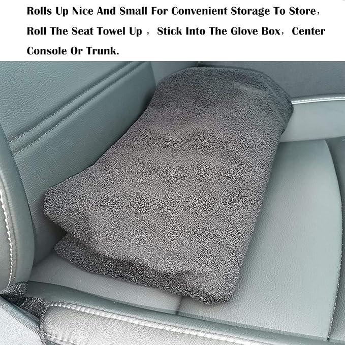 Car Seat Cover Protector Front Seats,for Gym Workout,Running,Swimming,Beach and Hiking,Waterproof Sweat Towel Bucket Seat Covers for Cars SUV Trucks (Grey, 1Pcs)