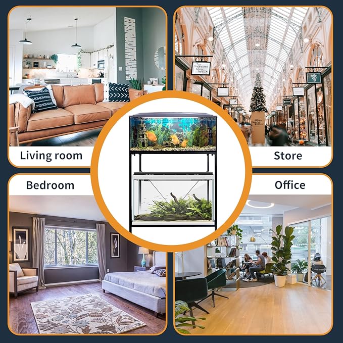 TONGMO Fish Tank Stand: The Perfect 29 Gallon Metal Aquarium Stand Measuring 32.7" W x 13" D x 32.3" H to Fit Your Aquatic Display Needs.