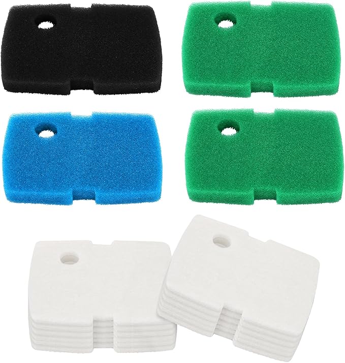 16 PCS Replacement Canister Filter Pad Compatible with Pennplax Cascade 1200/1500 CCF4UL/CCF5UL, Aquarium Sponge Media Parts Canister Filter Floss Pads for Fish Tank