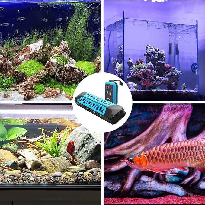 MagTool Aquarium Heater, 100W-1200W Submersible Fish Tank Heater with Over-Temperature Protection & Automatic Power-Off Fish Heater with Digital Controller for Freshwater & Saltwater 65-75-156 Gal