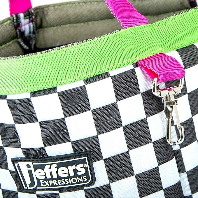 Jeffers Expression Grooming Tote Caddy, Skater Cowgirl - Durable Ripstop Organizer with Pockets for Horse Grooming Tools - Easy Carry Nylon Straps, Compact Storage for Stable, Travel & Equine Supplies