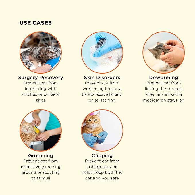 Puffy Crew Soft Cat Cone Collar, Adjustable Waterproof Recovery Collar, Lightweight Elizabethan e Collar for Cats of All Breeds (Blue, Small, Neck Circumference 5.5'' - 8.5'')