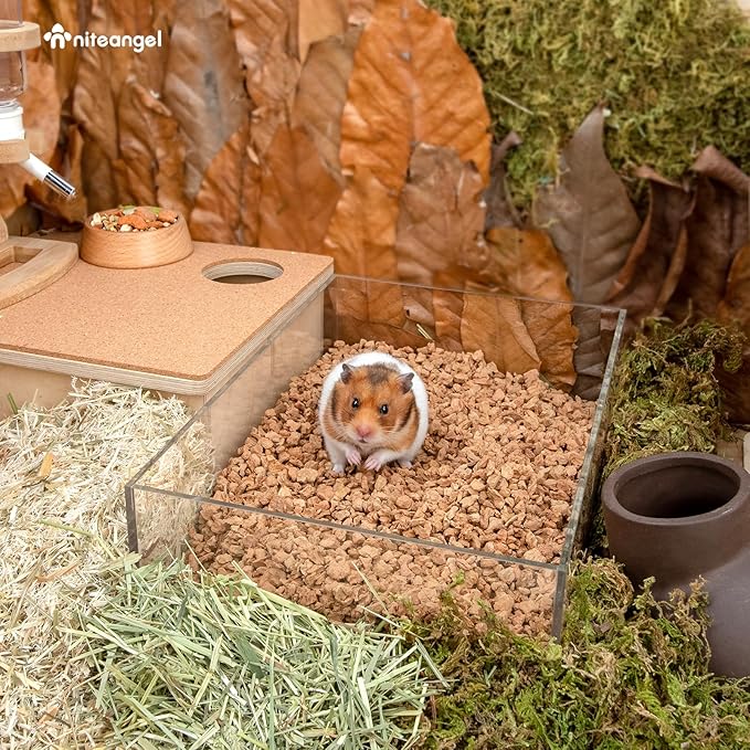 Niteangel Natural Coco/Cork Hamster Bedding Pet Litter for Dwarf Syrian Hamsters, Gerbils, mices, Degus or Other Small Animal