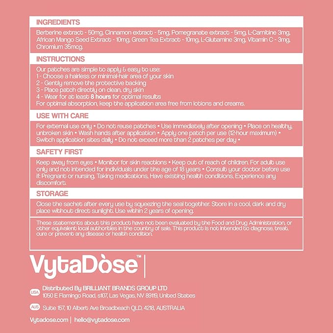 GLP1 Patches | 5X Stronger Formula | 12 Hour Extended Hunger Support | Berberine, Pomegranate, Green Tea, L-Glutamine | New & Improved Kind of GLP-1 Patches | 30 Count