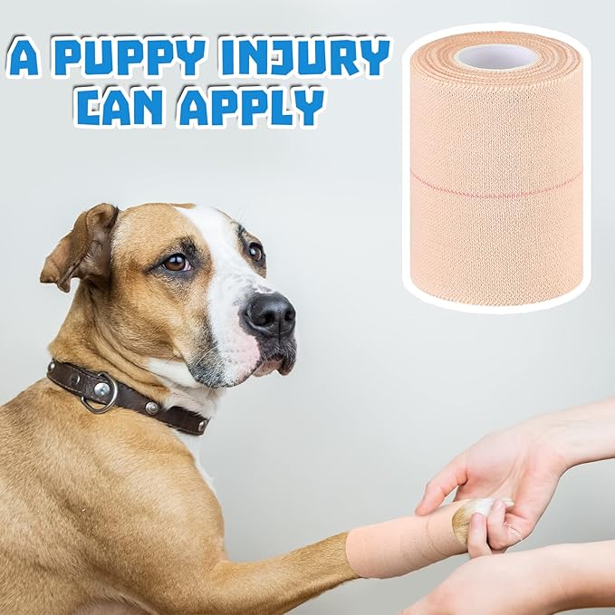 Nuanchu 16 Rolls Elastic Adhesive Bandage Tape Self Adherent Cohesive Flexible Stretch Elastic Athletic Tape for Sports Ankle Knee and Wrist, Vet Wrap for Horses Pets Cats Dogs(3 Inch x 5 Yard)