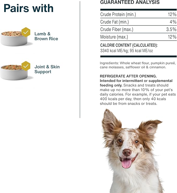 JustFoodForDogs Limited-Ingredient Pumpkin Healthy Dog Treats, Made in The USA, 5 oz