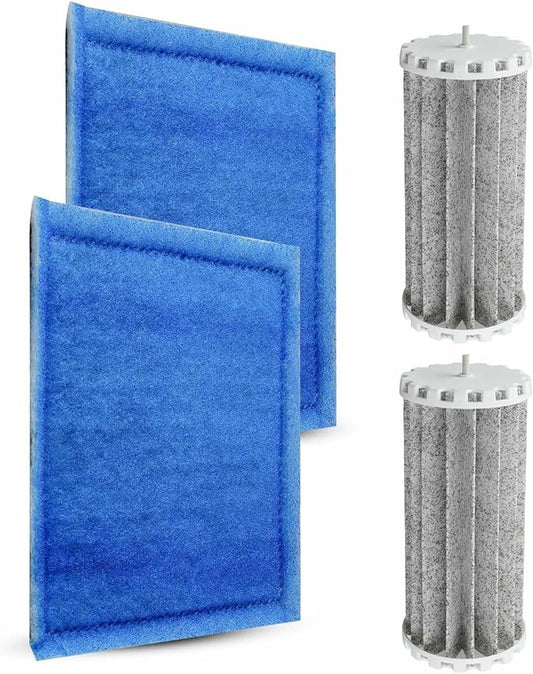 ULZOZN 2PCS Aquarium Fish Tank Filters with 2PCS Rite-Size C Cartridge Fit for Marineland Penguin 200 350 200B 350B, Biowheel Aquarium Filters Replace PRBW2350B