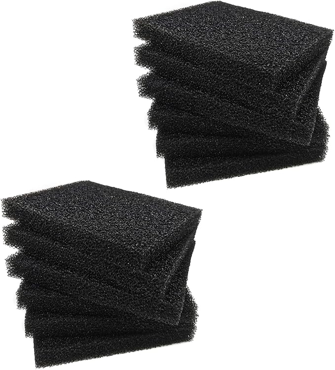 Aquarium Bio Fitler Media Sponge, 6.28 x 5.5 x 0.78 inch 12 Pcs Foam Filter Pad Inserts for ML350