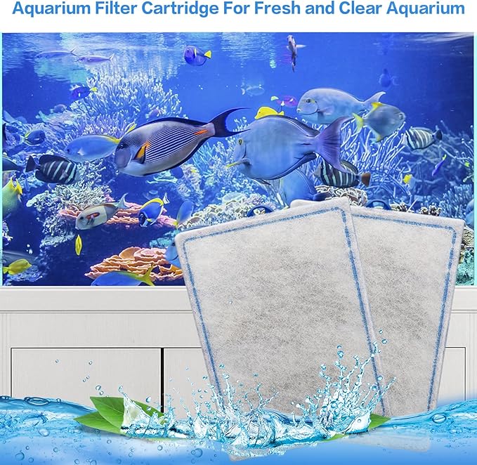 9 Count Assembled Large Filter Cartridges Compatible with Tetra Whisper Bio-Bag Filters 20i 40i IQ20/30/45/60 PF20/30/40/60, Large Replacement Filter Cartridges for Whisper Filters & Aquariums
