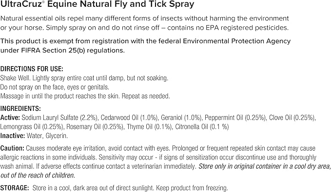 UltraCruz® Equine Shampoo, Conditioner, Hydrogen Peroxide, Fly & Tick Spray, 1 Gallon Each