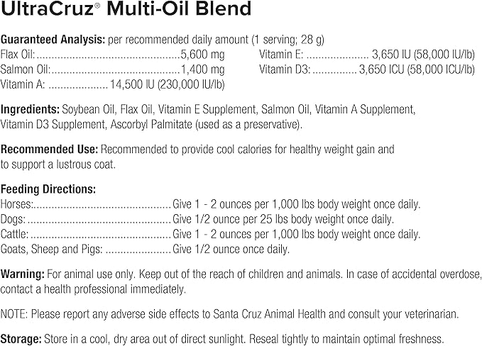 UltraCruz® Equine Multi-Oil Blend, 4 x 1 gal